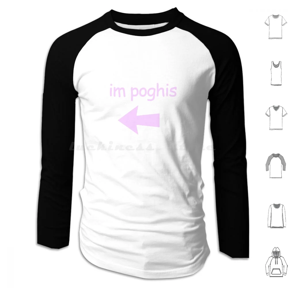 Фото Хлопковая толстовка Im Poghis с длинным рукавом, Poghis Pog Pogu, для игр, для пары, любовь, романтический Tumblr Twitch, милый мем №1