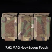 Tactical Triple 762 Magazine Pouch Elastic Retention Hook&Loop Rifile MAG Bag Built-in Plate Carrier FCPC FCSK Hunting Airsoft 1