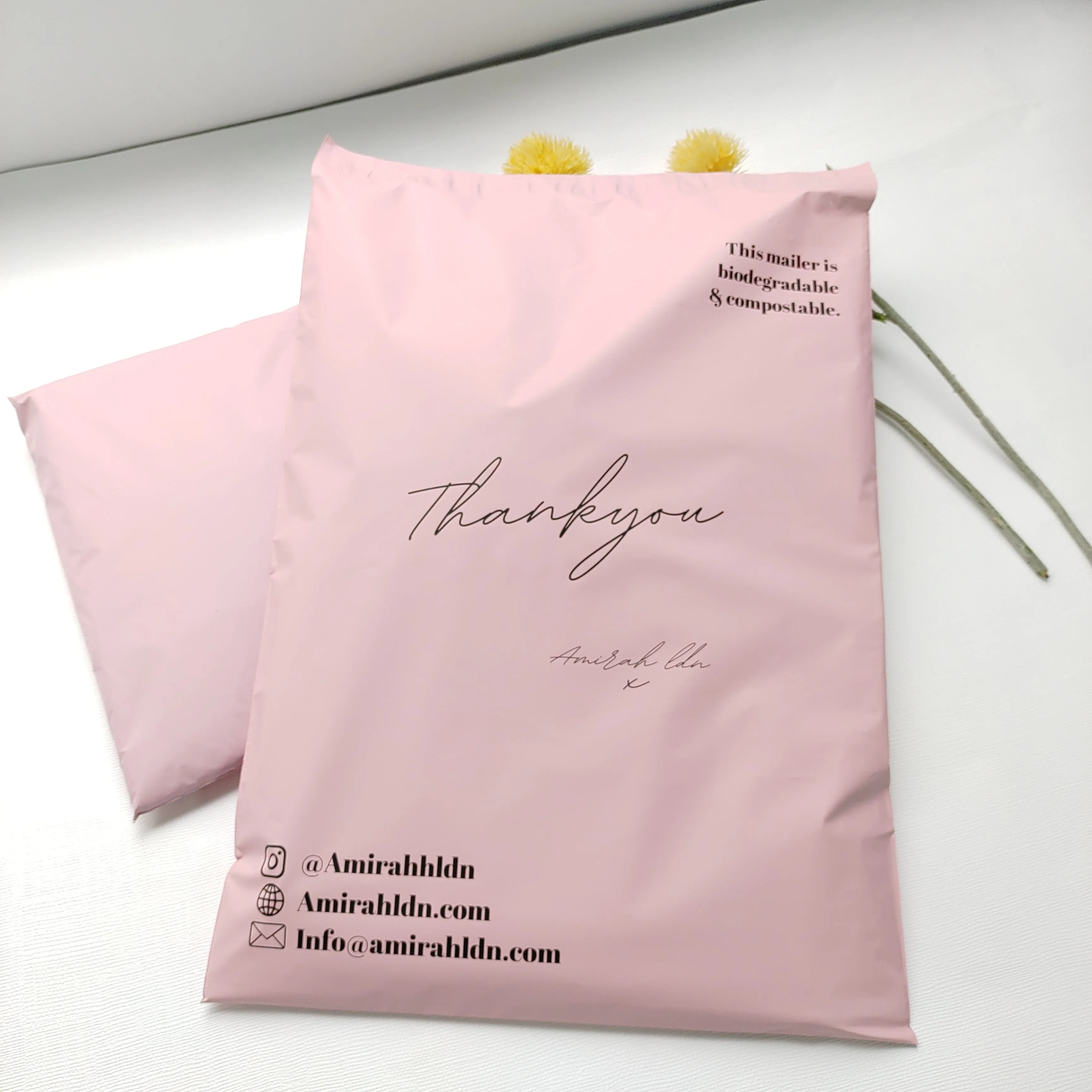 Environmentally friendly custom printing logo, luxurious matte white plastic mailing envelope, polyethylene shipping bag 50pcs 3