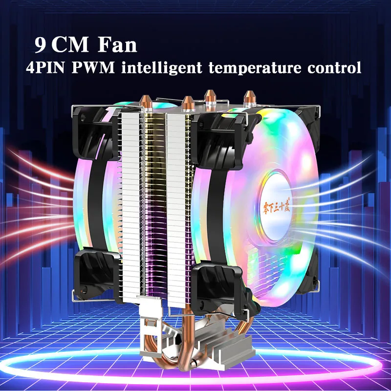 Cpu Air Cooler X79 X99 3pin Pwm 4pin Silencioso Processador Ventilador de Refrigeração para Intel Lga 1151 1155 1200 1700 2011 Amd Am3 Am4 pc Radiador - Imagem 4