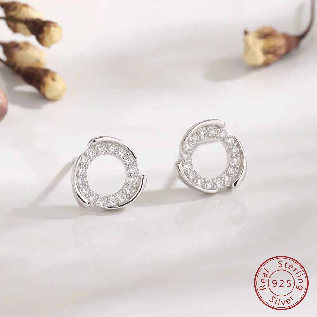 Женские циркониевые серьги из серебра 2024 пробы, эксклюзивный подарок на день Святого Валентина