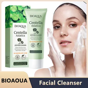 BIOAQUA Centella Asiatica Facial Cleanser Moisturizing Oil Control Face Cleansing Face Wash Foam Facial Cleanser Skin Care