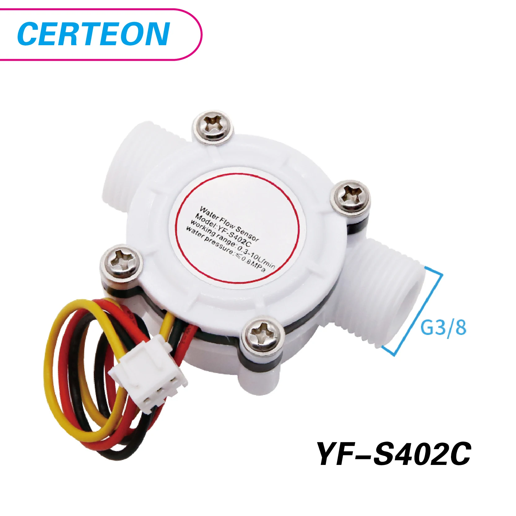YF-S401 YF-S402 YF-S402B YF-S402C YF-S403 Water Flow Sensor G1/4 G3/8 G3/4 Hall Effect Liquid Flow Meter for Water Heater and Di