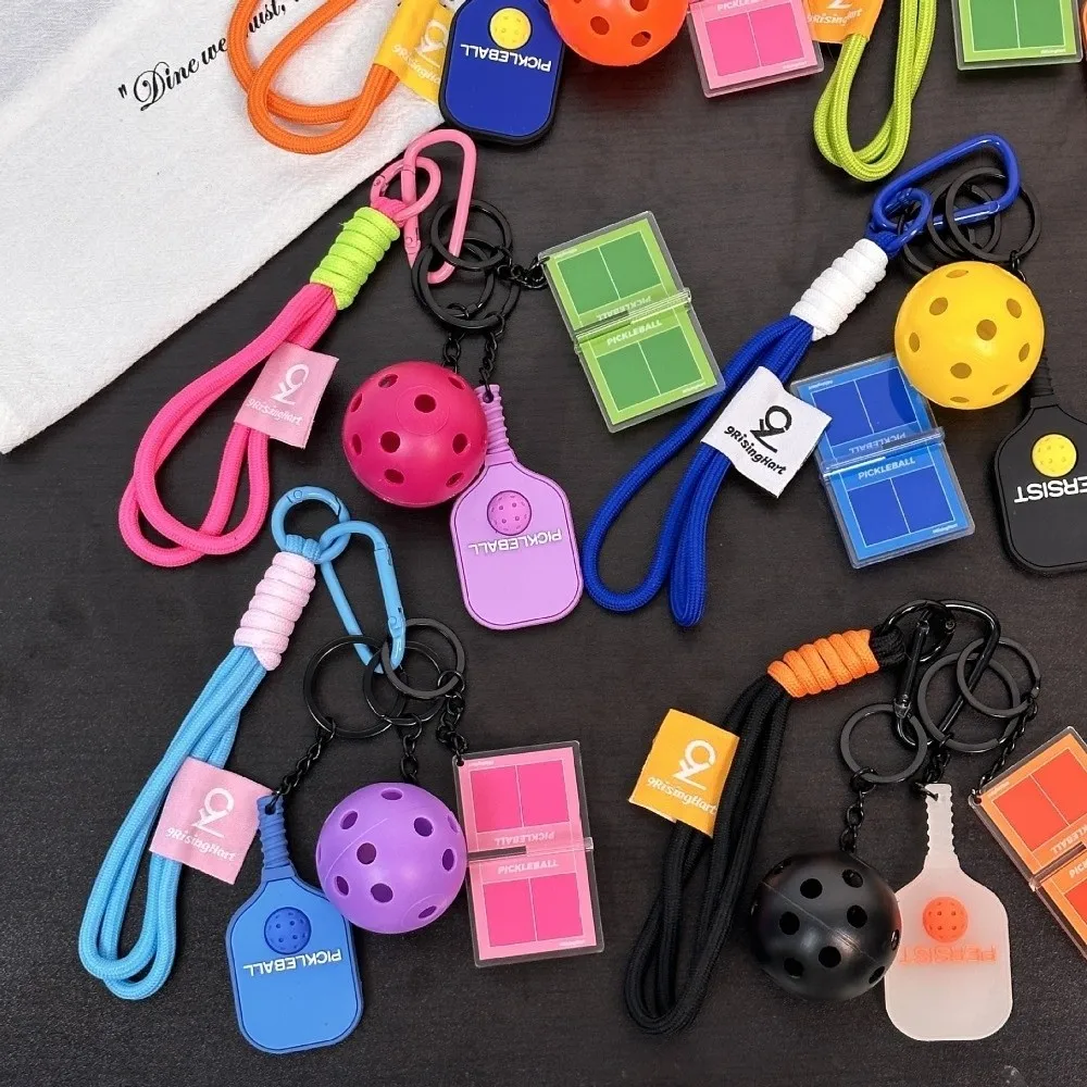 Pickleball Keychain Charm Set 5