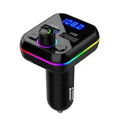 Car MP3 Music Player Bluetooth-compatible 5.0 Fast Dual USB Charger Power Adapter Hand Free Call Fm Transmitter Support TF Card