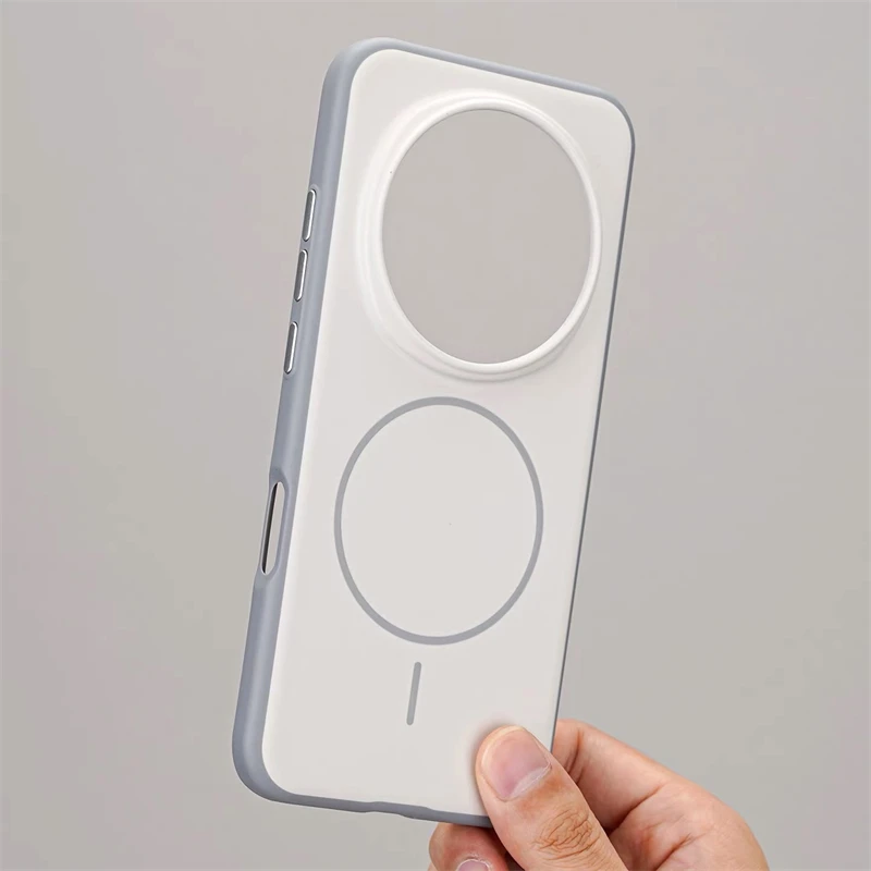 MagSafe Magnetic Hard Phone Case with Color Block Design and Skin Feel Finish