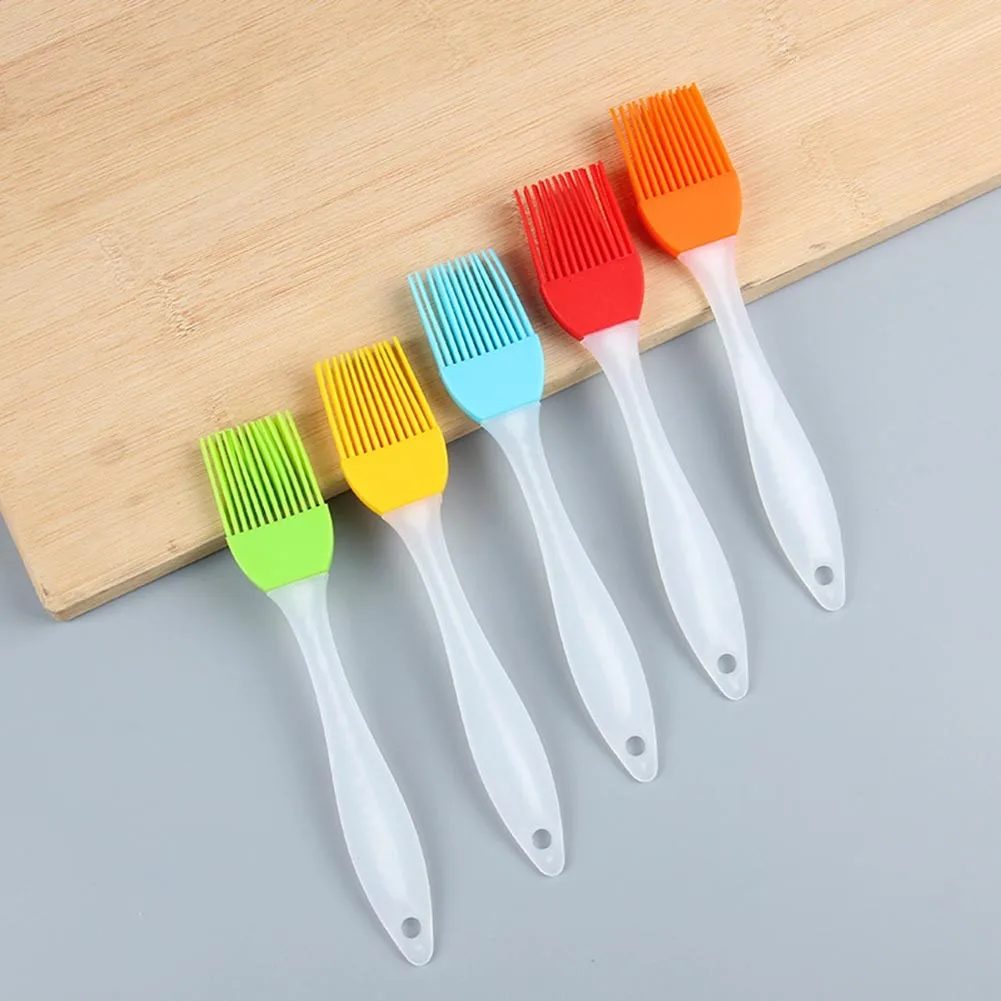 Silicone Oil Brushes Baking Bakeware Bread Cook Brushes Pastry BBQ Basting Brush Seasoning Oil Kitchen Bar Baking Tools silicone basting brush