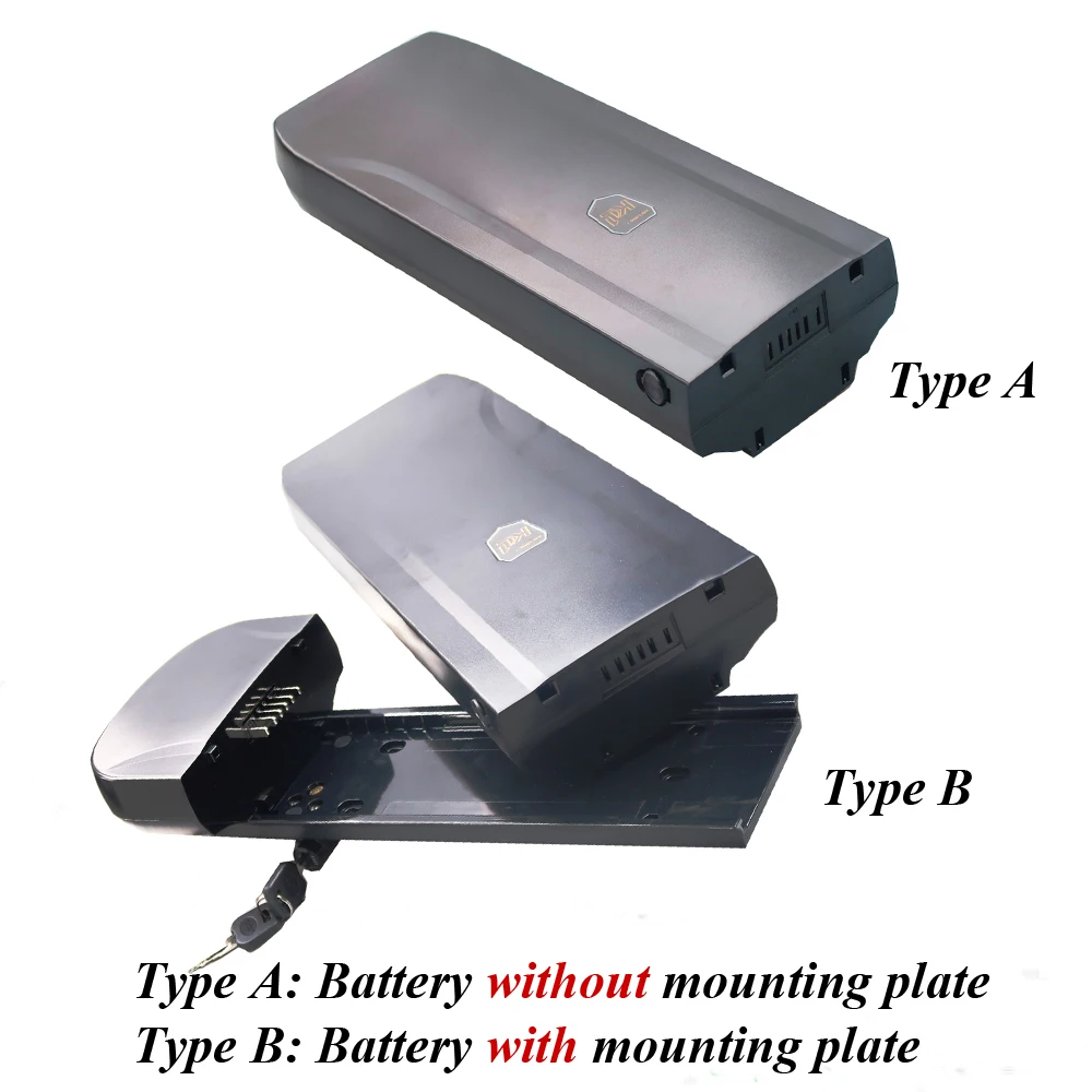 Batteria posteriore 36V 13Ah per batteria agli ioni di litio per bicic