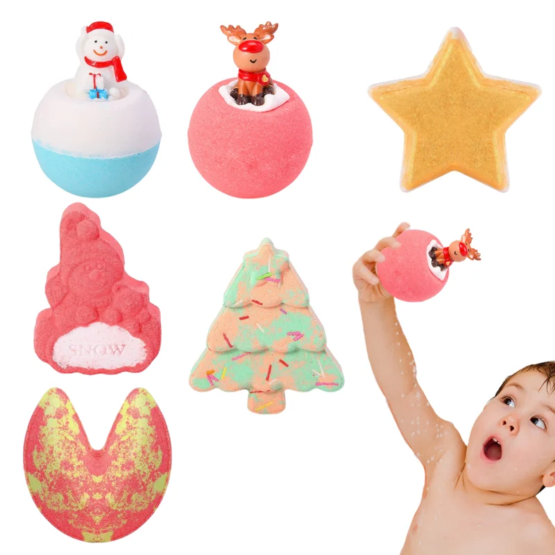 

Bath Bombs For Kids 6pcs Kids Safe Handmade Fizzy Balls With Toys Inside Natural Home Decor Stocking Stuffers Bath Set For Kids
