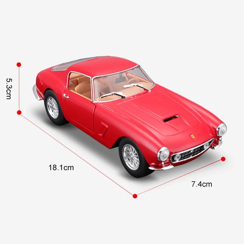 ミニカー　1/18 Ferrari 250 GT Berlinetta Passo Corto Dark Red Crayon ケース付 [BBR1851DV] Bburago 1:24 Ferrari 250 GT Berlinetta Passo Corto Sport Car