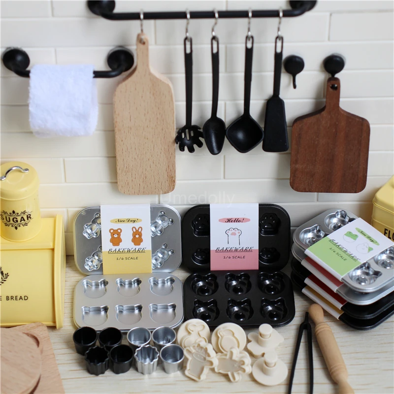 Odoria 8-Piece Miniature Cake Set - 1/6 Scale Dollhouse Food Decorations