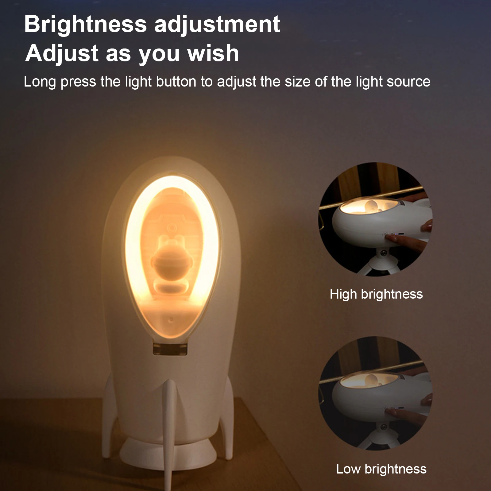 

Креативный динамик Rocket, светодиодный ночник, Bluetooth, с регулируемой яркостью, подарок на день рождения, Рождество, украшение для дома и спальни