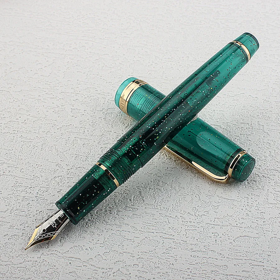 Jinhao 82 Fountain Pen Acrylic Ink Pen Spin Golden EF F Nib Elegante Business Office School Supplies Writing Pen Stationery 2