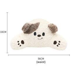 Plush Dog Cartoon Car Headrest and Neck Support Pillow (Waist pillow)