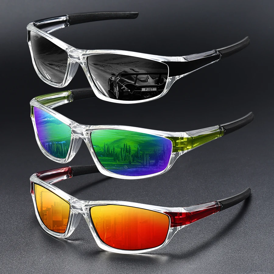 Cyberpunk Future Design Unisex Cycling Sunglasses - 3-Piece Set, All-Season Protection