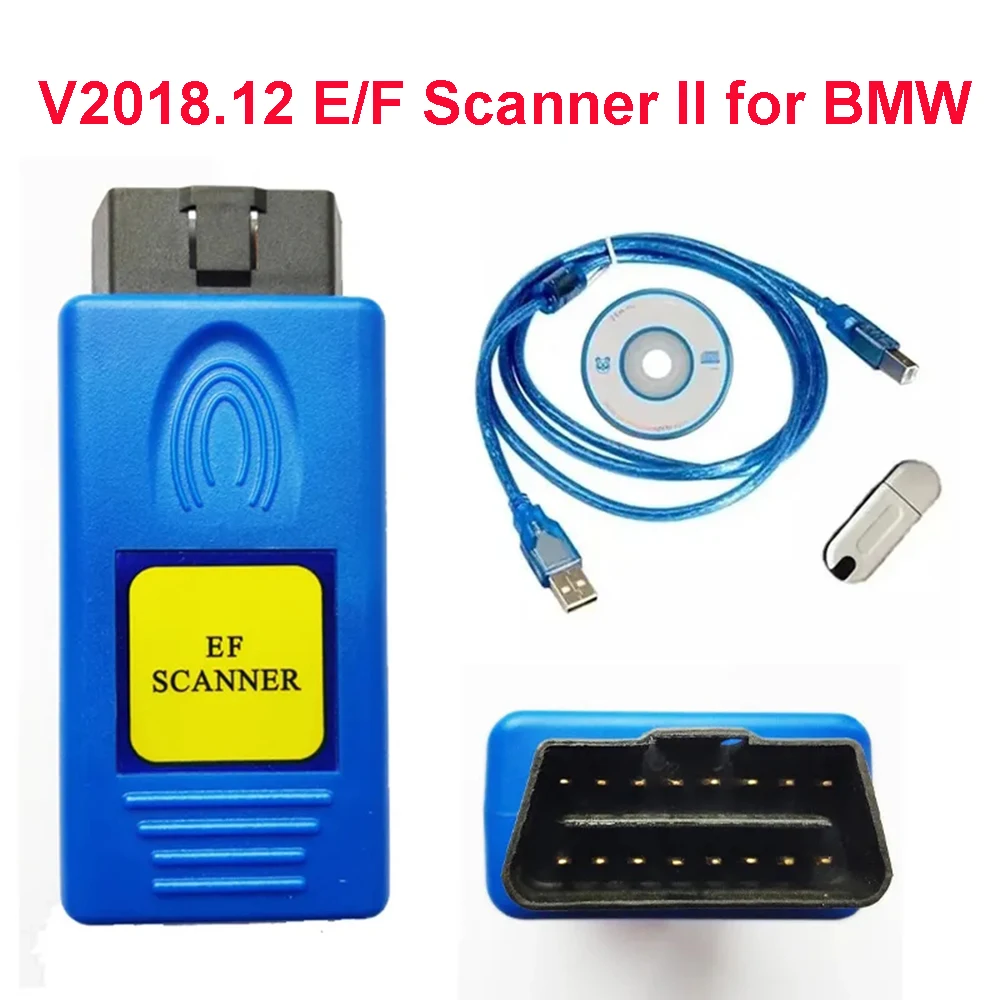 

V2018.12 E/F Scanner II for BMW Full Version Diagnosis IMMO Mi-leage Correction Coding Car Tool B MW OBD2 Diag EF Scan V2018