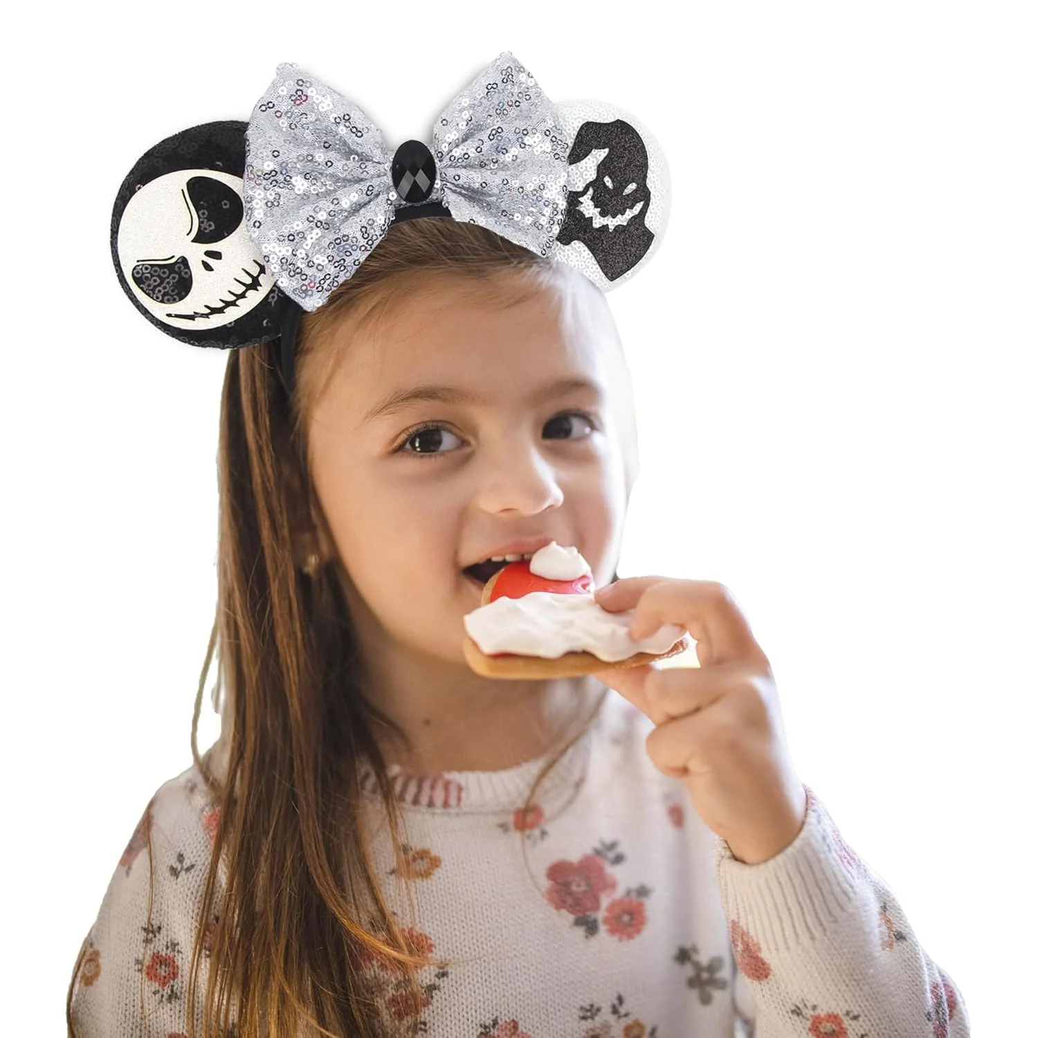 A sequin mouse ears velvet Shiny bow Festive Carnival headpiece Halloween Hair piece Girl Ladies Adult Children birthday party