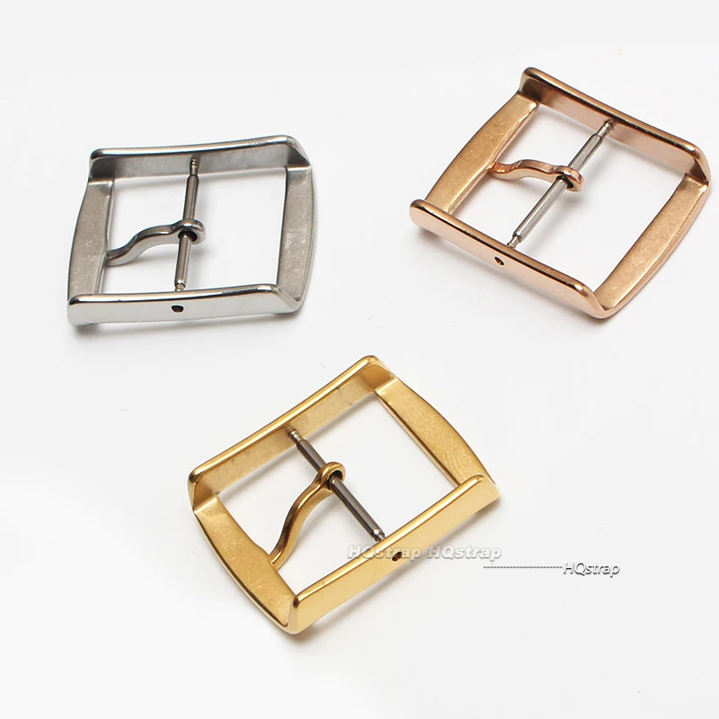Sleek Stainless Steel Watch Band with Solid Square Clasp
