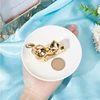 Cats Posture Ring Holder Golden Kitty Tail Dish Jewelry Tray Ring Round Dishes Trinket Tray Ceramic Jewelry Storage Home Durable 3
