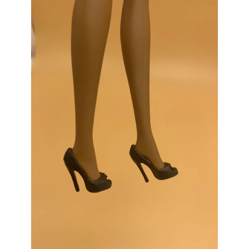 Black High Heels Shoes Barbie Doll Shoes Barbie Accessories