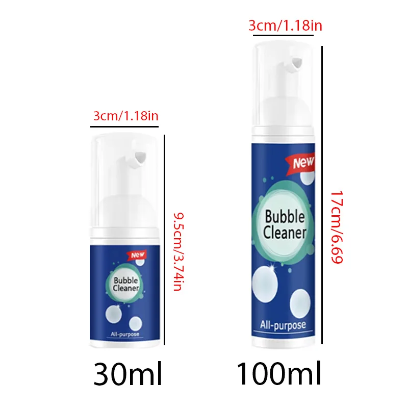 100/30ml Foam Cleaner Household Kitchen Multipurpose Bubble Cleaner Remove Stubborn Dirt Grease Natural Secure Cleaning Product