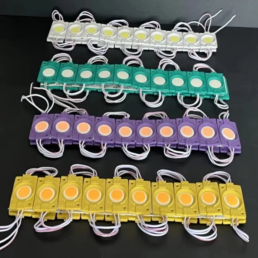 Waterproof IP65 12V Multicolour Led Module COB Light Backlight Shop Banner Christmas Decorations Warm White 20/10PCS