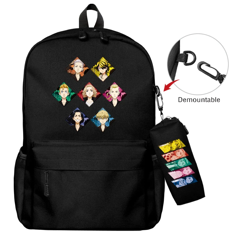 

Anime Tokyo Revengers Cartoon Backpack Teenagers Book Bag Students Schoolbag Laptop Rucksack
