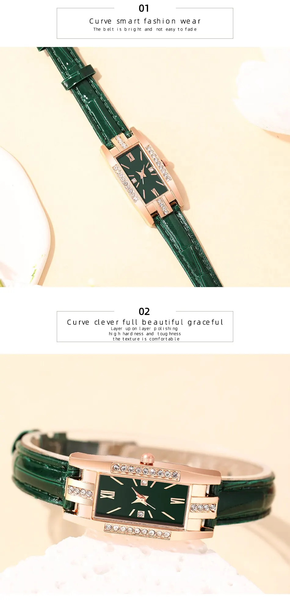 Sc03295715e2047ed89af4f237a9a8b9cM Reloj Mujer Fashion Diamond Square Watches Women Leather Quartz Watch Elegant Retro Women's Wrist Watch Relogio Feminino Mallzona