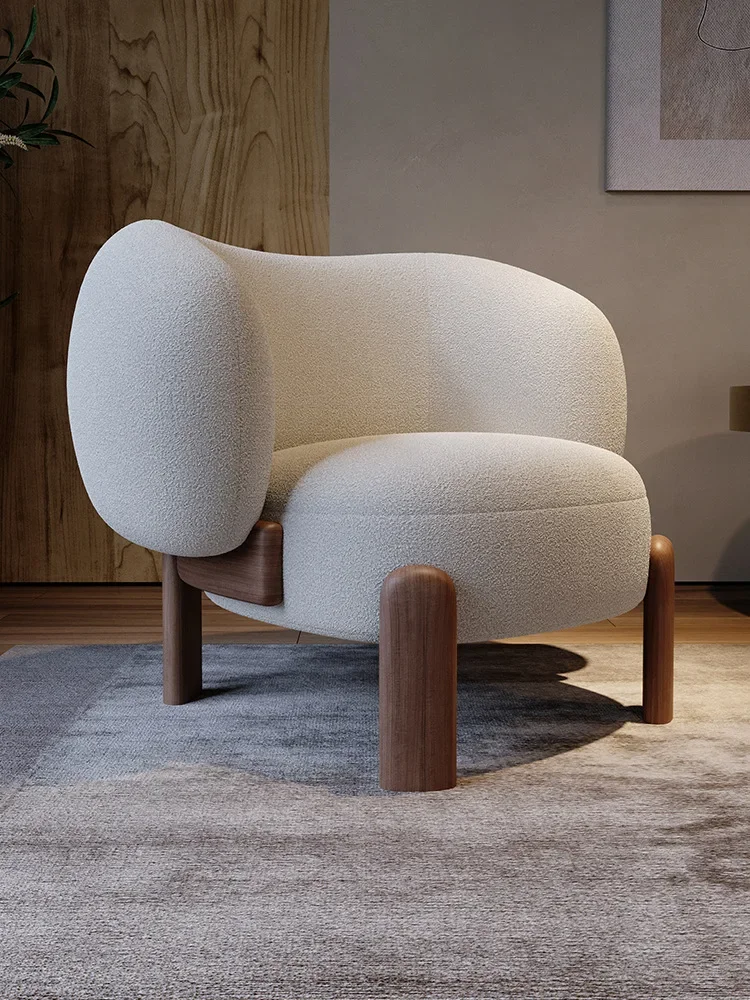 

Minimalist master Italian luxury sofa chair living room balcony single chair online celebrity designer leisure chair home.