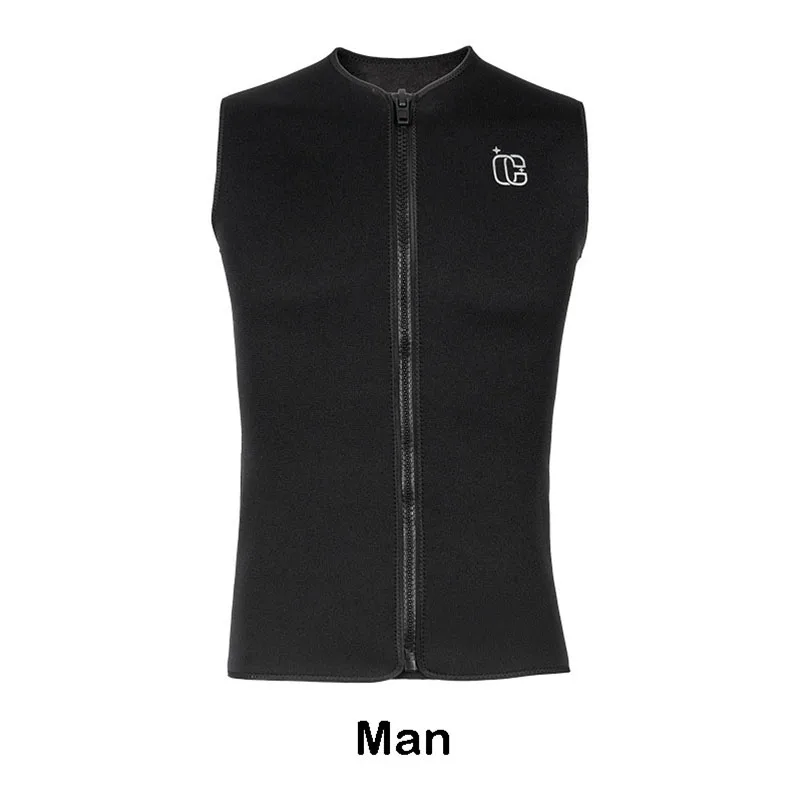 3mm Men Women Diving Surfing Vest Neoprene Sleeveless Velvet Suit Kayaking Snorkeling Swimming Vest Keep Warm Free-dive Wetsuit