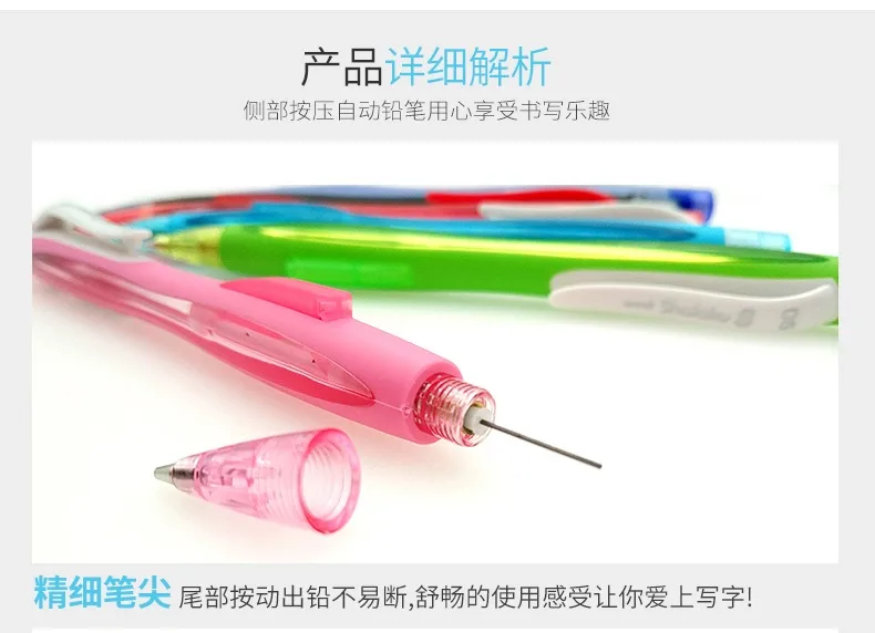 Japanischer Briefpapier Uni Druckbleistift M5-228 beweglicher Bleistift mit 0,5 mm Auf der Seite zum Schreiben von Schule, Büro, Kinder, Studenten – Detail 4