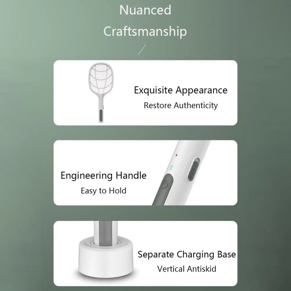 3 IN 1 Electric Mosquito Swatter Mosquito Killer 2500V USB Rechargeable Angle Not Adjustable Electric Bug Zapper Fly Bat Swatter 6 3 IN 1 Electric Mosquito Swatter Mosquito Killer 2500V USB Rechargeable Angle Not Adjustable Electric Bug Zapper Fly Bat Swatter 6