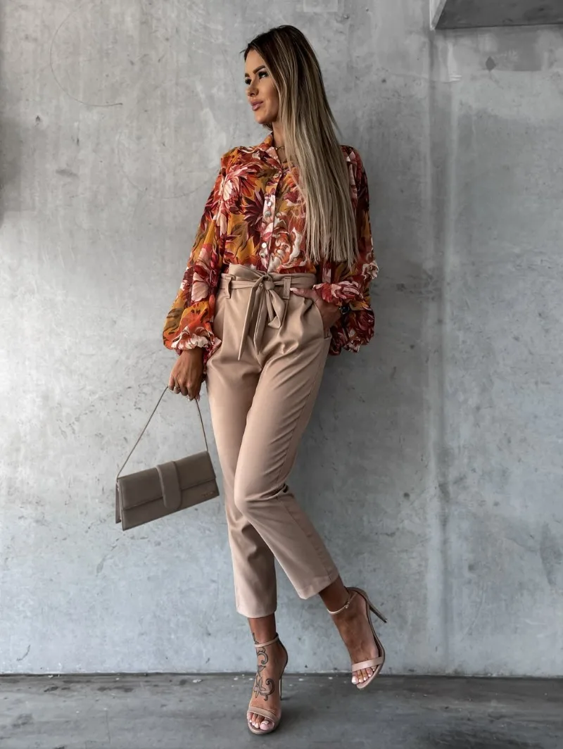 Women's clothing Spring/Summer Fashion Leisure Comfortable Trendy Commuter Shirt Personalized Long sleeved Shirt