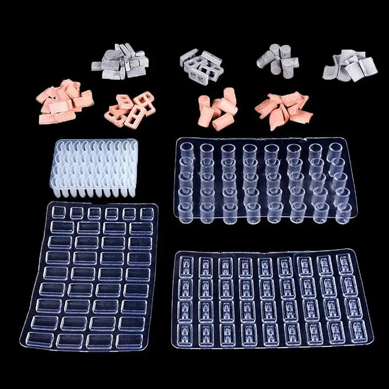 Mini Silicone Mold Mini Small Brick Brick Mold Sand Table Construction Making Mini Silicone Mold Cement Model Small House Handmade Diy