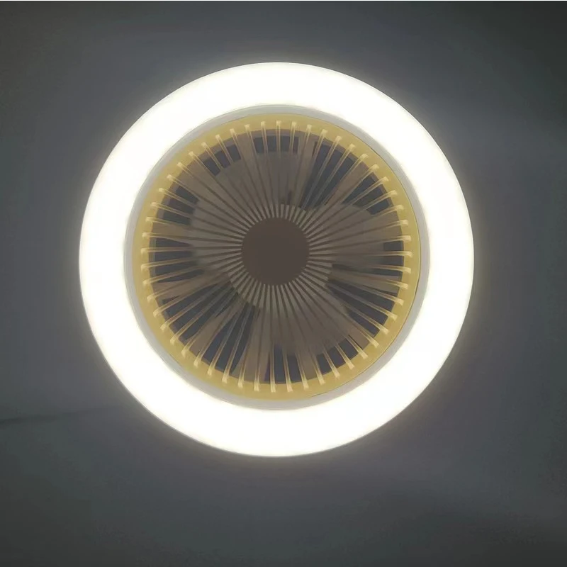 

AC110V-240V E27 Swivel head LED fan light Household 30W lighting bulb Bedroom living room with remote control ceiling fan light