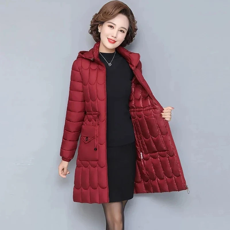 Length Women Winter Parka Winter Women Hooded Cotton Jacket 2023 New