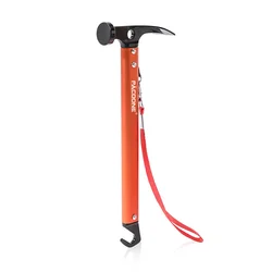 Ultimate Outdoor Survival Multifunctional Hammer Tool - Aluminum Alloy, Compact and Versatile (Orange)