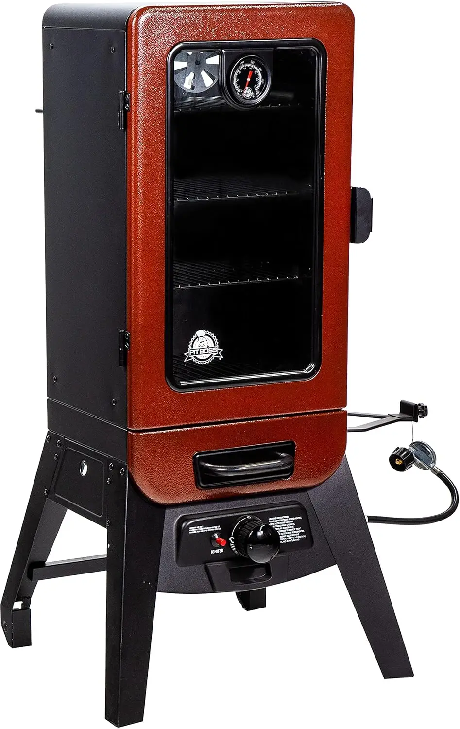 Pit Boss Grills  Vertical Smoker, Red Hammertone 684 sq inches (pack of 1) 2