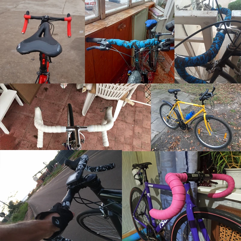 Bicycle Handlebar Tape Eva Grips Sponge Anti-slip Cycling Bar Multi Camoflague