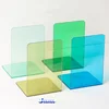 Bview Art 1pcs L-shaped colourful transparent book desktop storage stand book shelf drop resistant plastic 1