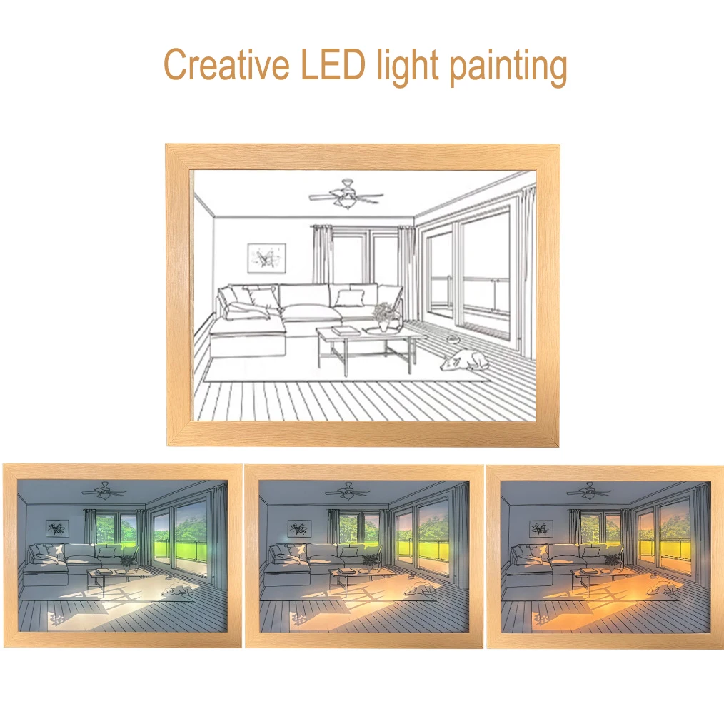 

Светодиодная лампа INS Deco, настольная лампа с подсветкой и затемнением, с USB-разъемом, подарок для помещений, светящийся в темное время суток