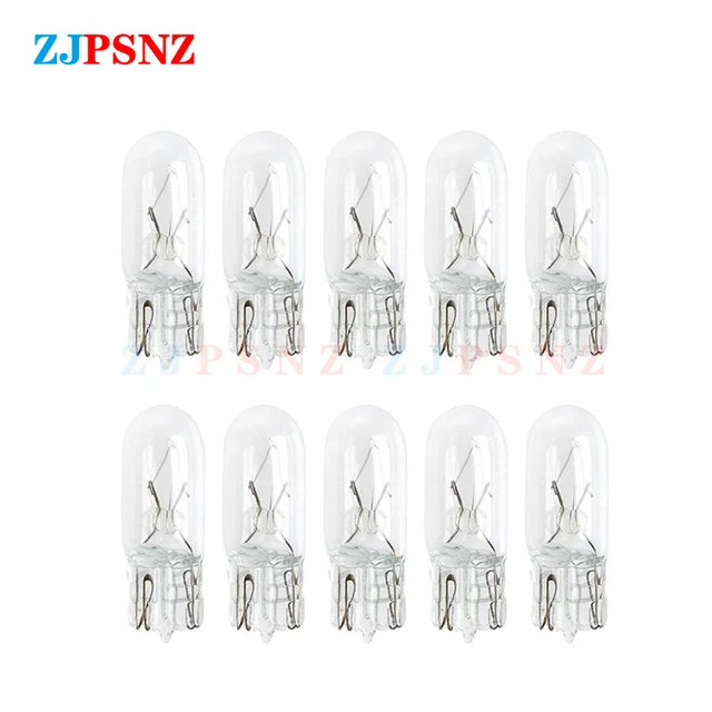 T10 12V 48V -55V -60V Bulb Inserted Bubble Lamp Light Bulb Halogen Warm Warning Turning Light Reversing Lights White Small Lamps 5