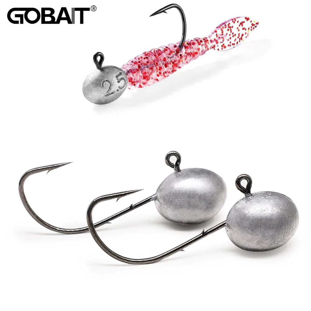 5 hameçons jig tête angle vif 1.5g à 6.5g - Forte résistance double barbelure pêche leurres