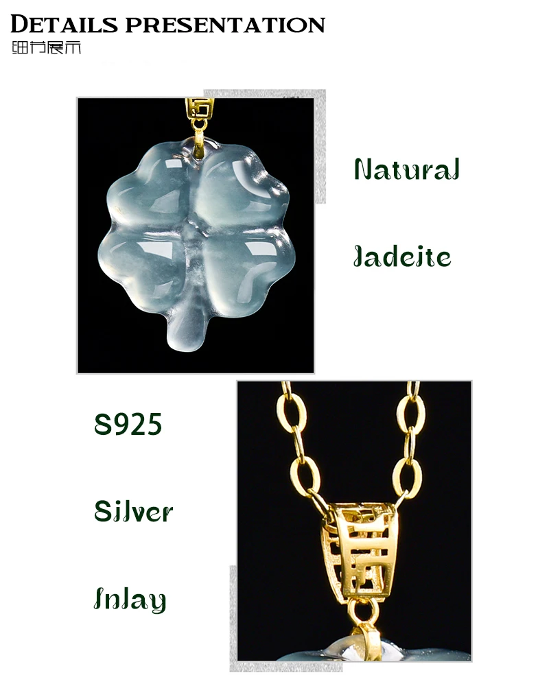 Natürlicher Jadeit-Anhänger in A-Qualität, Blauwasser-Blumen-Design, schlicht, exquisit und modisch, Schmuck-Maskottchen für Mädchen, Festivalgeschenk – Detail 5