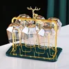 Light Luxury European Style Glass Water Cup Rack Metal Cup Rack Draining Household Cup Storage Rack Water Cup Holder 3
