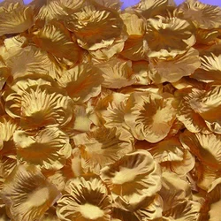 Vibrant Multicolor Silk Rose Petals for Romantic Decorations and Celebrations (Gold)