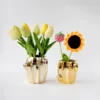 Golden Cactus Vase Desktop Decoration Vase Dry Flower Insertion Home Decoration 2