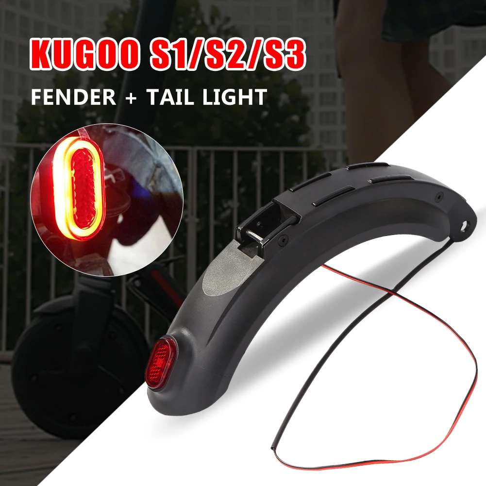 

Electric Scooter Rear Mudguard With Tail Light Rear Tyre Mudguard For KUGOO S1 S2 S3 Scooter Skateboard Accessories