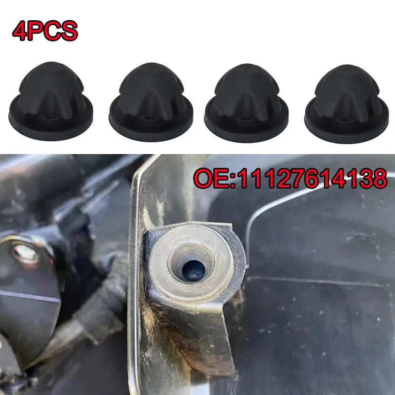 4Pcs Car Engine Cover Trim Rubber Mount Grommet Bush Bump Stop 11127614138 Per Bmw X4 X5 Accessori Per Clip Per Auto Di Alta Qualità