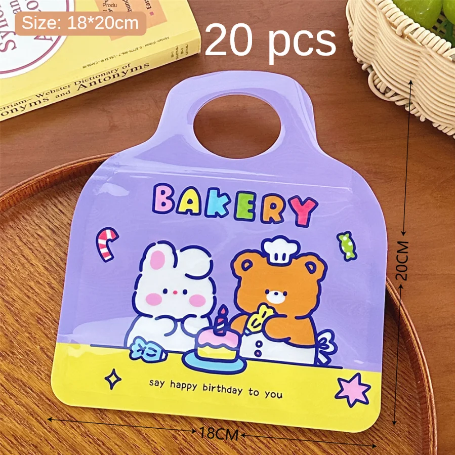 thumbnail image 1 of 20 bolsas de mano con autosellado, bonitas, con forma de corazón, para guardar cosas de niña, con dibujos animados, para regalo del día del niño, 1 of 5